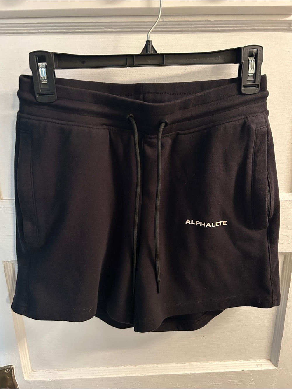 Alphalete Black Women's Athletic Drawstring Shorts with Side Pockets